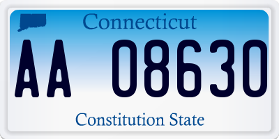 CT license plate AA08630