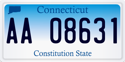 CT license plate AA08631