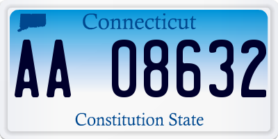 CT license plate AA08632