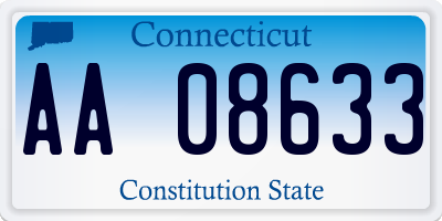 CT license plate AA08633