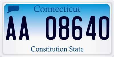 CT license plate AA08640