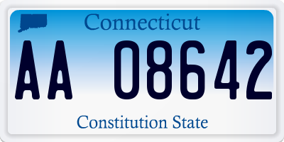 CT license plate AA08642