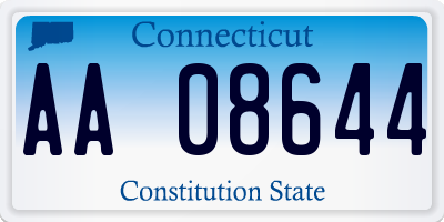 CT license plate AA08644