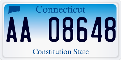 CT license plate AA08648