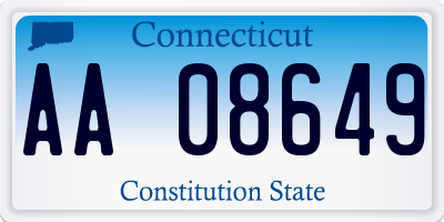 CT license plate AA08649