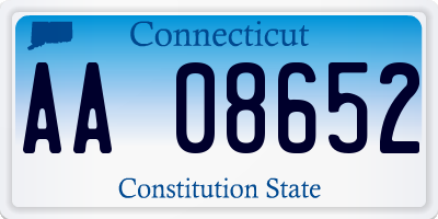 CT license plate AA08652