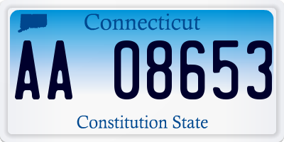 CT license plate AA08653