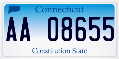 CT license plate AA08655