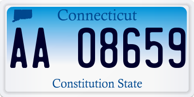 CT license plate AA08659