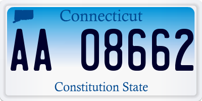 CT license plate AA08662