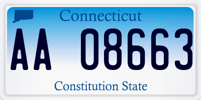 CT license plate AA08663