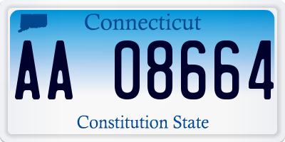 CT license plate AA08664