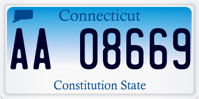 CT license plate AA08669