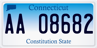 CT license plate AA08682