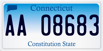 CT license plate AA08683