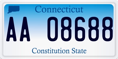 CT license plate AA08688