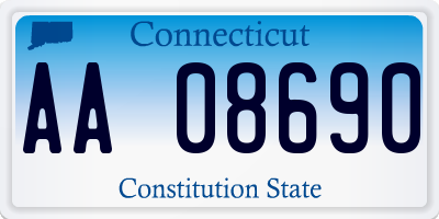 CT license plate AA08690