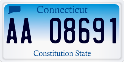 CT license plate AA08691