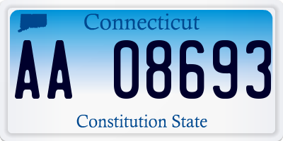 CT license plate AA08693