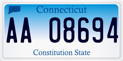 CT license plate AA08694