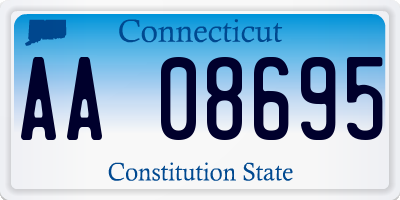 CT license plate AA08695