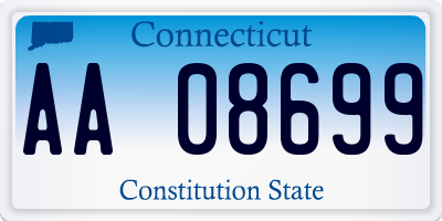 CT license plate AA08699