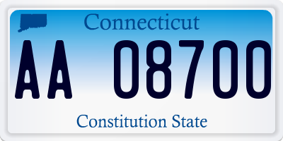 CT license plate AA08700