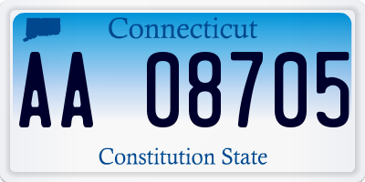 CT license plate AA08705