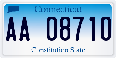 CT license plate AA08710