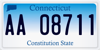 CT license plate AA08711