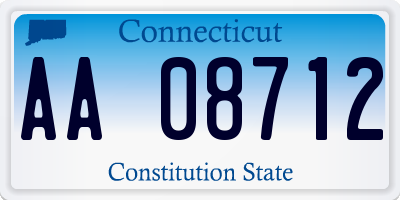 CT license plate AA08712