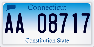 CT license plate AA08717