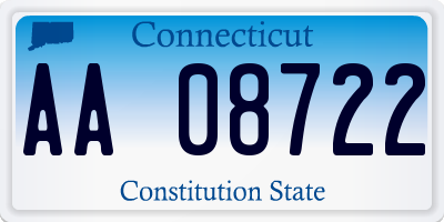 CT license plate AA08722