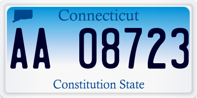 CT license plate AA08723