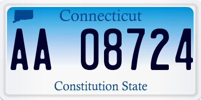 CT license plate AA08724