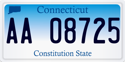 CT license plate AA08725