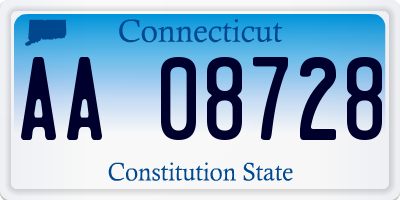 CT license plate AA08728