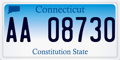 CT license plate AA08730