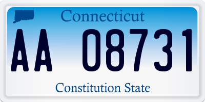 CT license plate AA08731