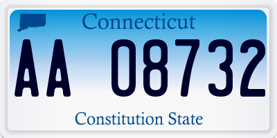 CT license plate AA08732