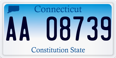 CT license plate AA08739