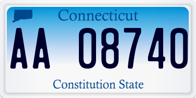 CT license plate AA08740