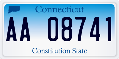 CT license plate AA08741