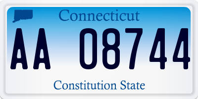 CT license plate AA08744