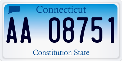 CT license plate AA08751