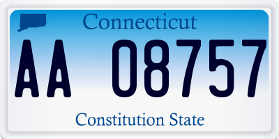 CT license plate AA08757