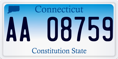 CT license plate AA08759