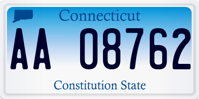 CT license plate AA08762