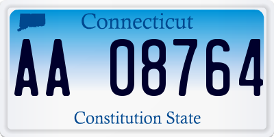 CT license plate AA08764