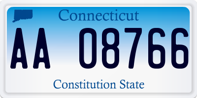 CT license plate AA08766